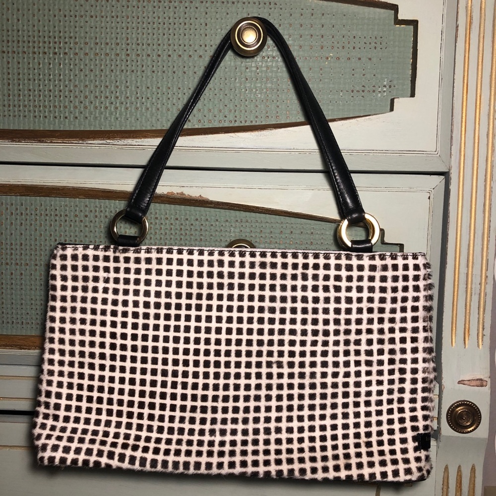 KATE ♠️ SPADE   Printed calf hide/leather handbag